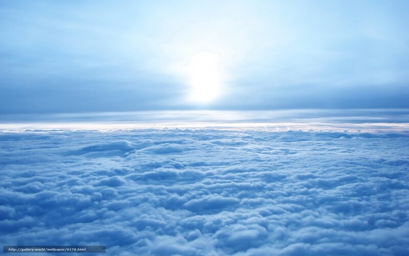 Clouds from Above — Blue, Serene, Morning, Photograph, Sun