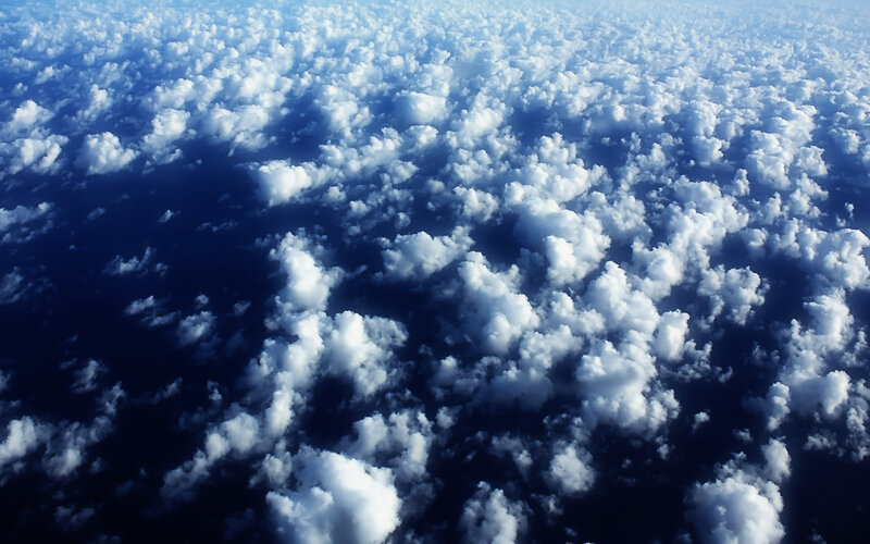 Clouds from Above — Blue, Serene, Photograph, Sky, Aircraft