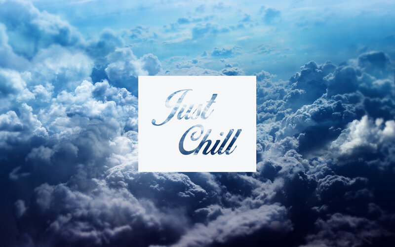 Clouds from Above — Blue, Serene, Photograph, Text Box