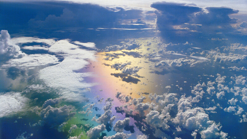 Clouds from Above — Blue, Serene, Sunset