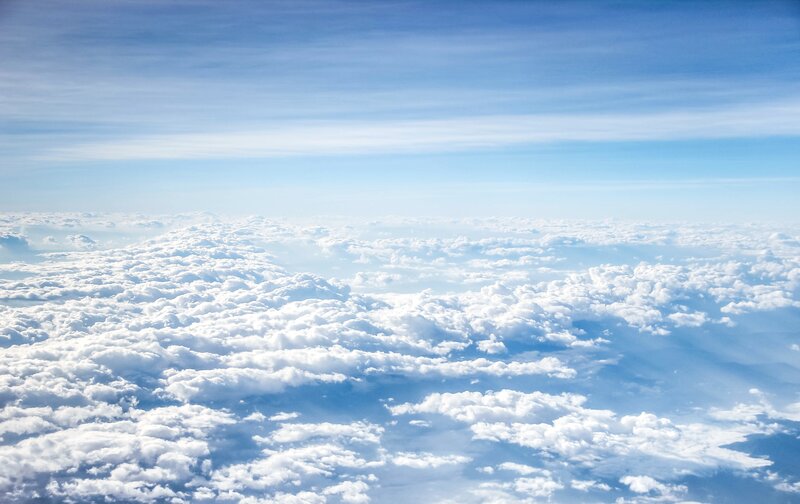 Clouds from Above — Blue, Sky