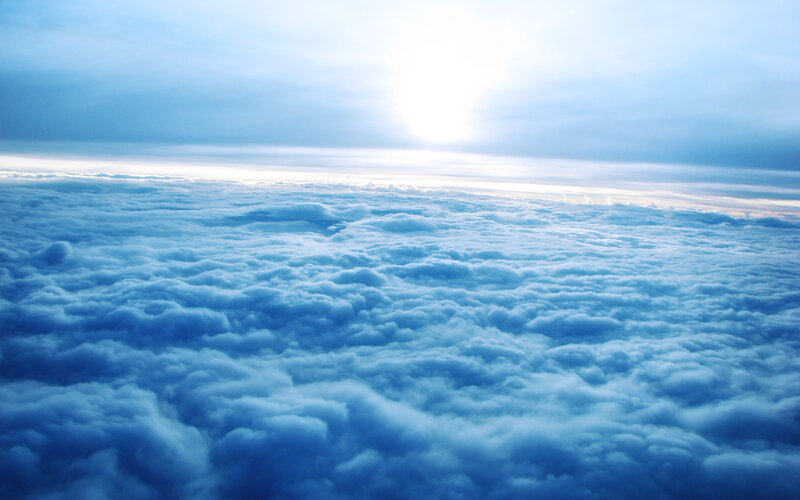 Clouds from Above — Blue, Sun