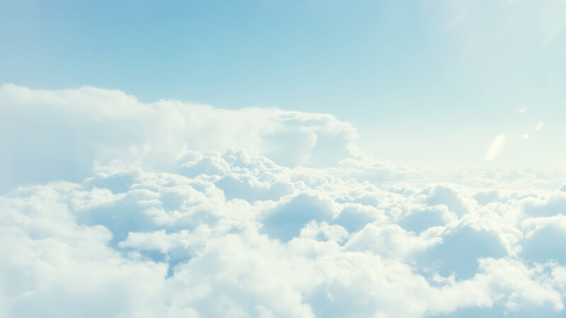 Clouds from Above — Blue, Sunlight