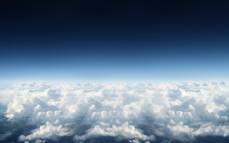 Clouds from Above — Blue, White
