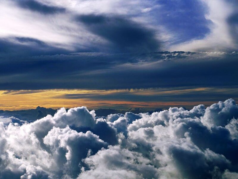 Clouds from Above — Blue, Yellow