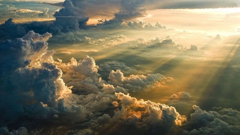 Clouds from Above — Gold, Dramatic, Sunset
