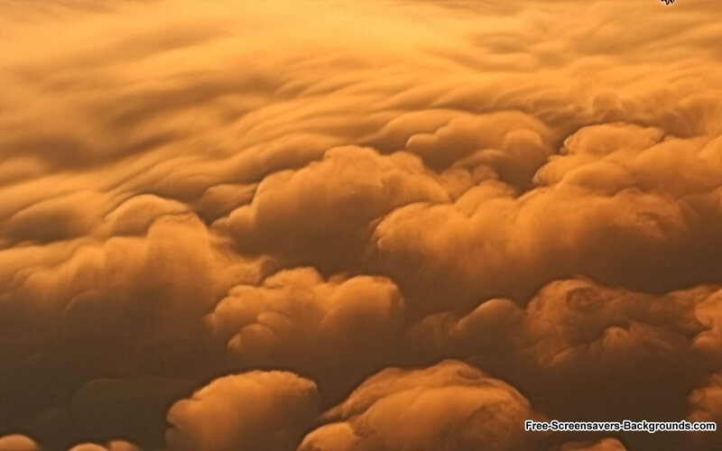 Clouds from Above — Orange, Dramatic, Sunset, Photograph, Sky