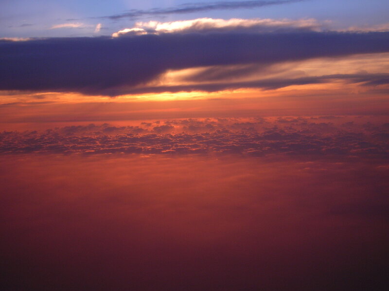 Clouds from Above — Orange, Dramatic