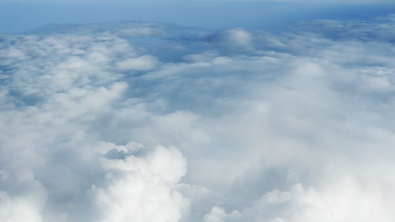 Clouds from Above — Photograph, Blue