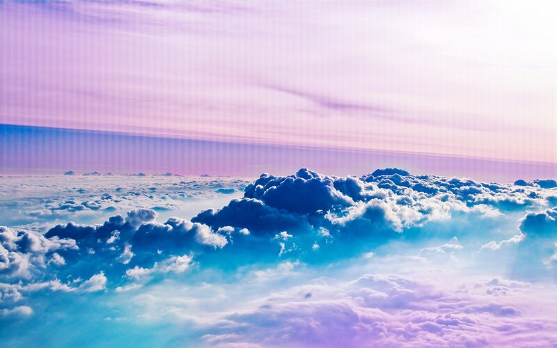 Clouds from Above — Purple, Serene, Sunset, Photograph, Sky