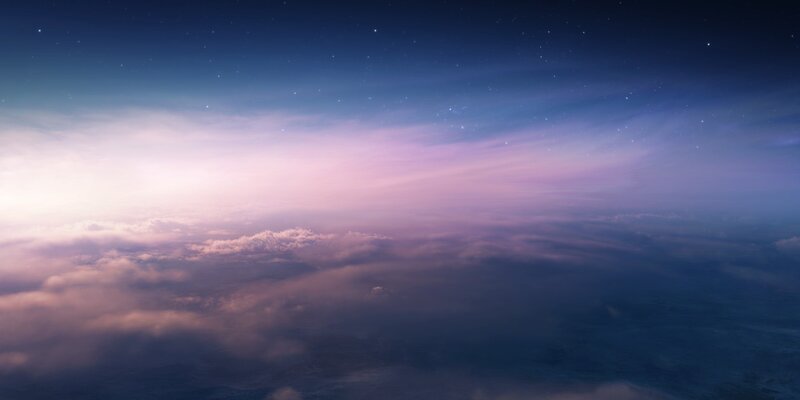 Clouds from Above — Purple, Serene