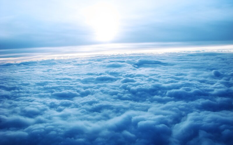 Clouds from Above — Sun, White