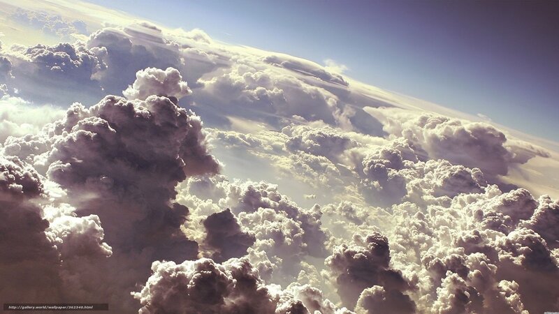 Clouds from Above — White, Dramatic, Afternoon, Photograph