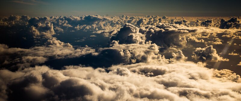 Clouds from Above — White, Dramatic, Sunset, Photograph, Sky