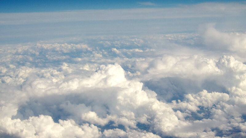 Clouds from Above — White, Serene, Afternoon, Photograph