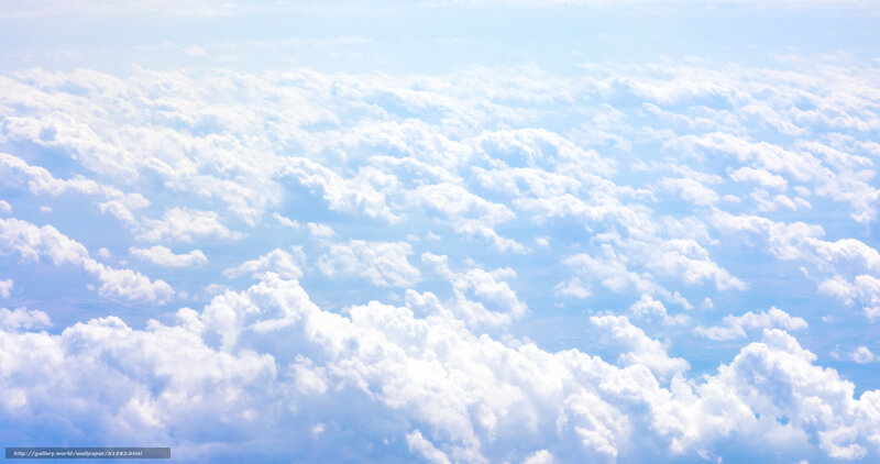 Clouds from Above — White, Serene, Morning, Photograph