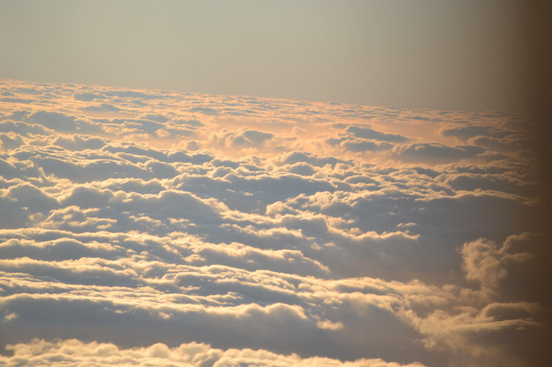 Clouds from Above — White, Serene, Sunset, Photograph