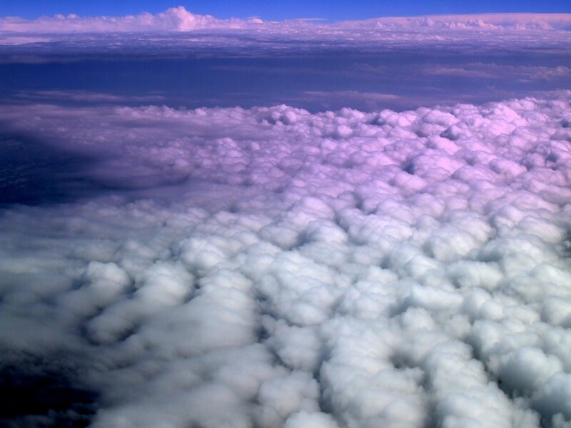 Clouds from Above — White, Serene, Sunset