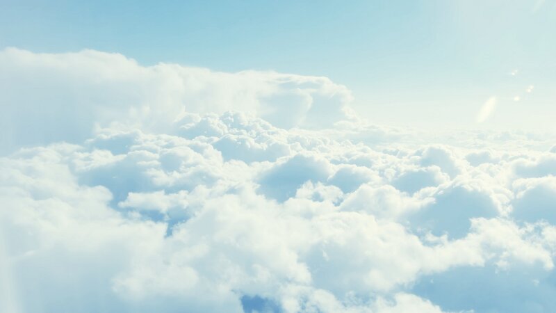 Clouds from Above — White, Sunlight