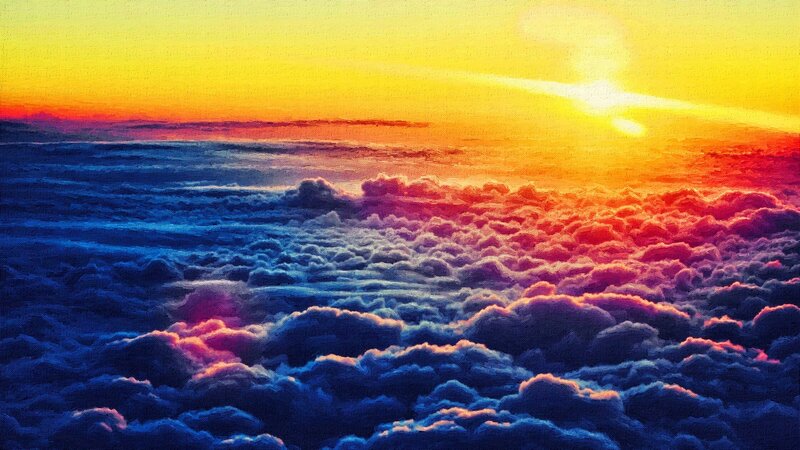 Clouds from Above — Yellow, Dramatic