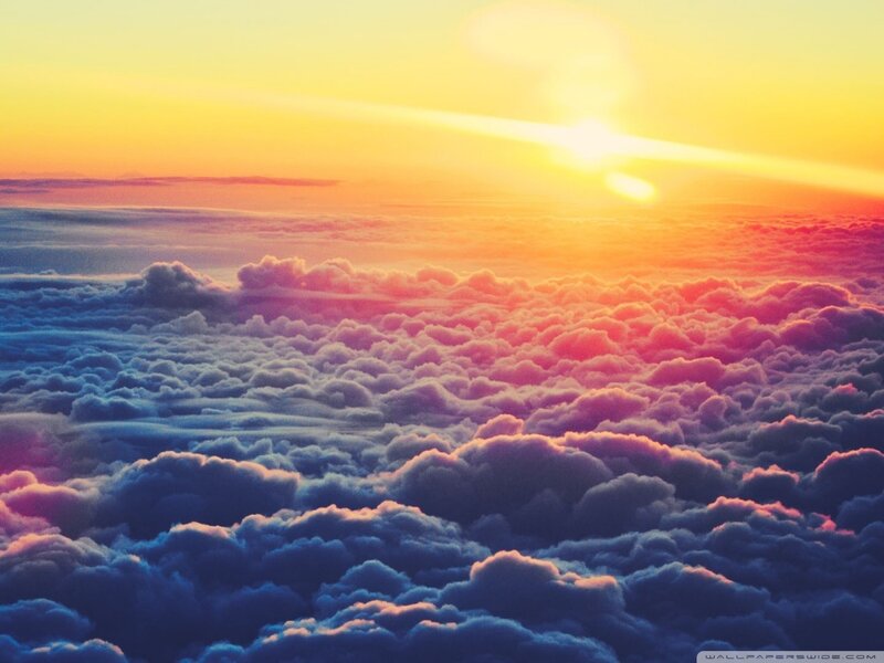 Clouds from Above — Yellow, Serene