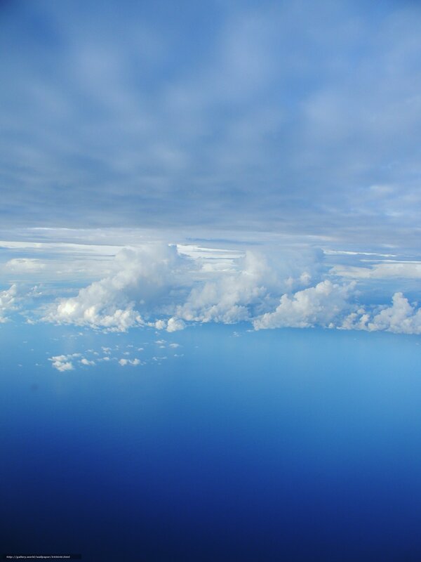 Clouds from Airplane — Blue, Serene, Afternoon, Photograph