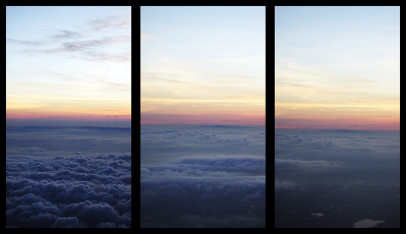 Clouds from Airplane — Blue, Serene, Sunrise