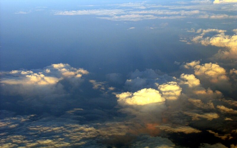 Clouds from Airplane — Blue, Serene