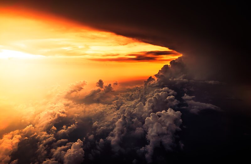 Clouds from Airplane — Orange