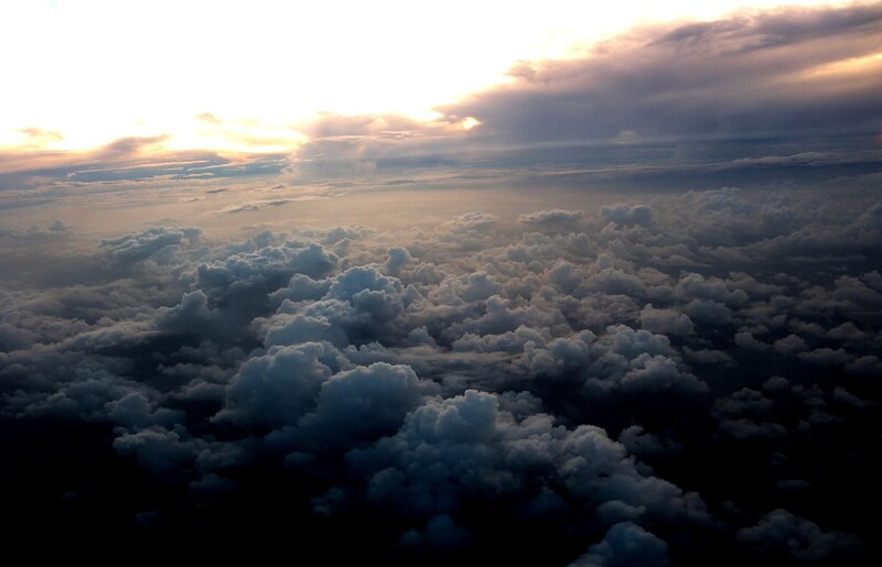 Clouds from Airplane — White, Dramatic, Sunset