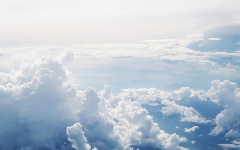 Clouds from Airplane — White, Serene