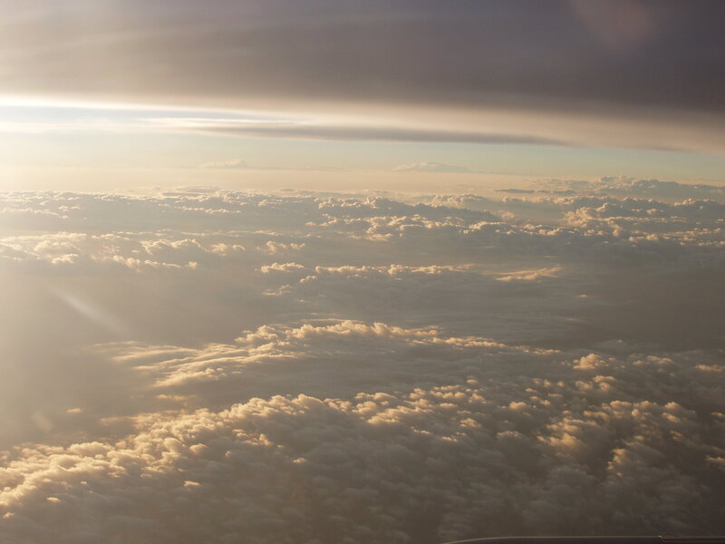 clouds from airplane window