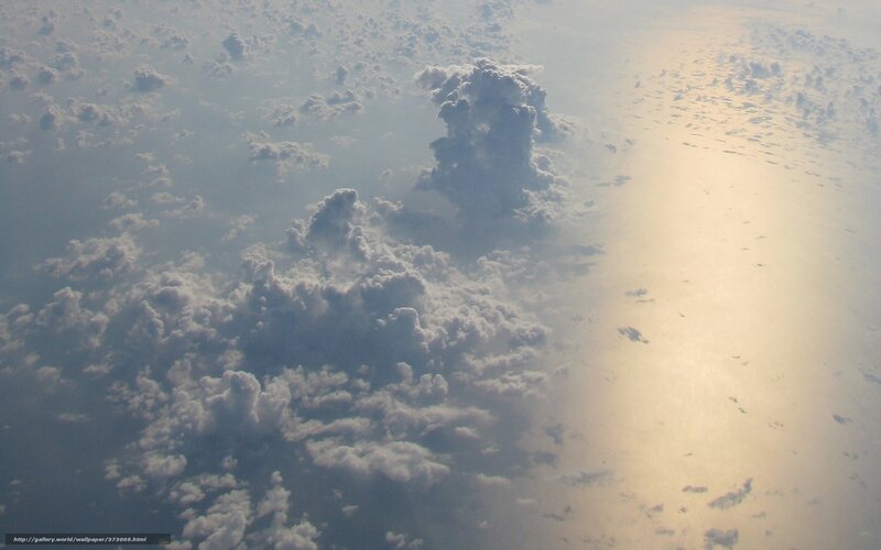 Clouds from Airplane Window — White