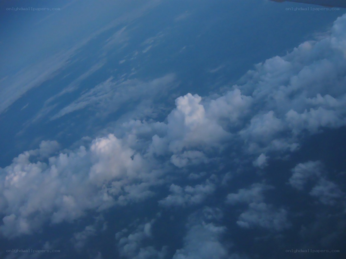 clouds from an airplane window