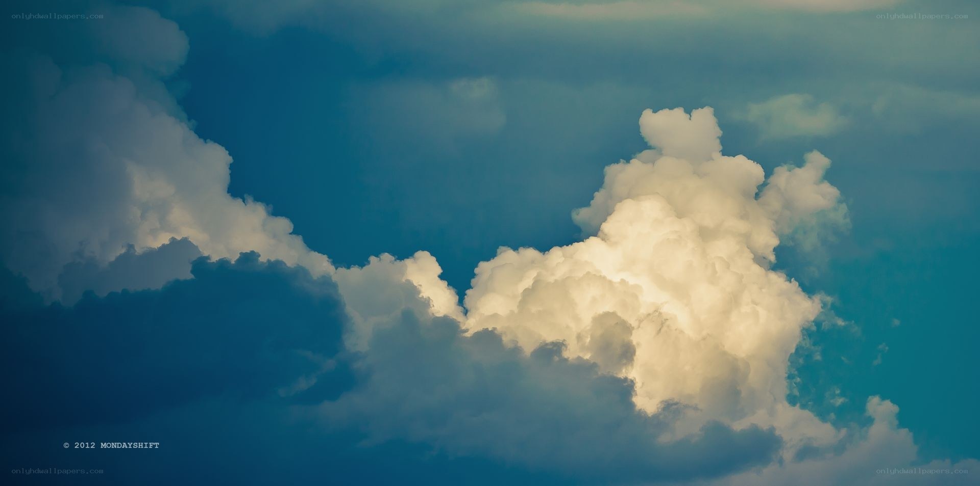 Clouds illuminated by sunlight