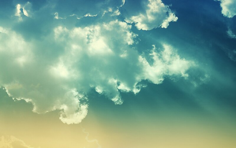clouds in a blue sky