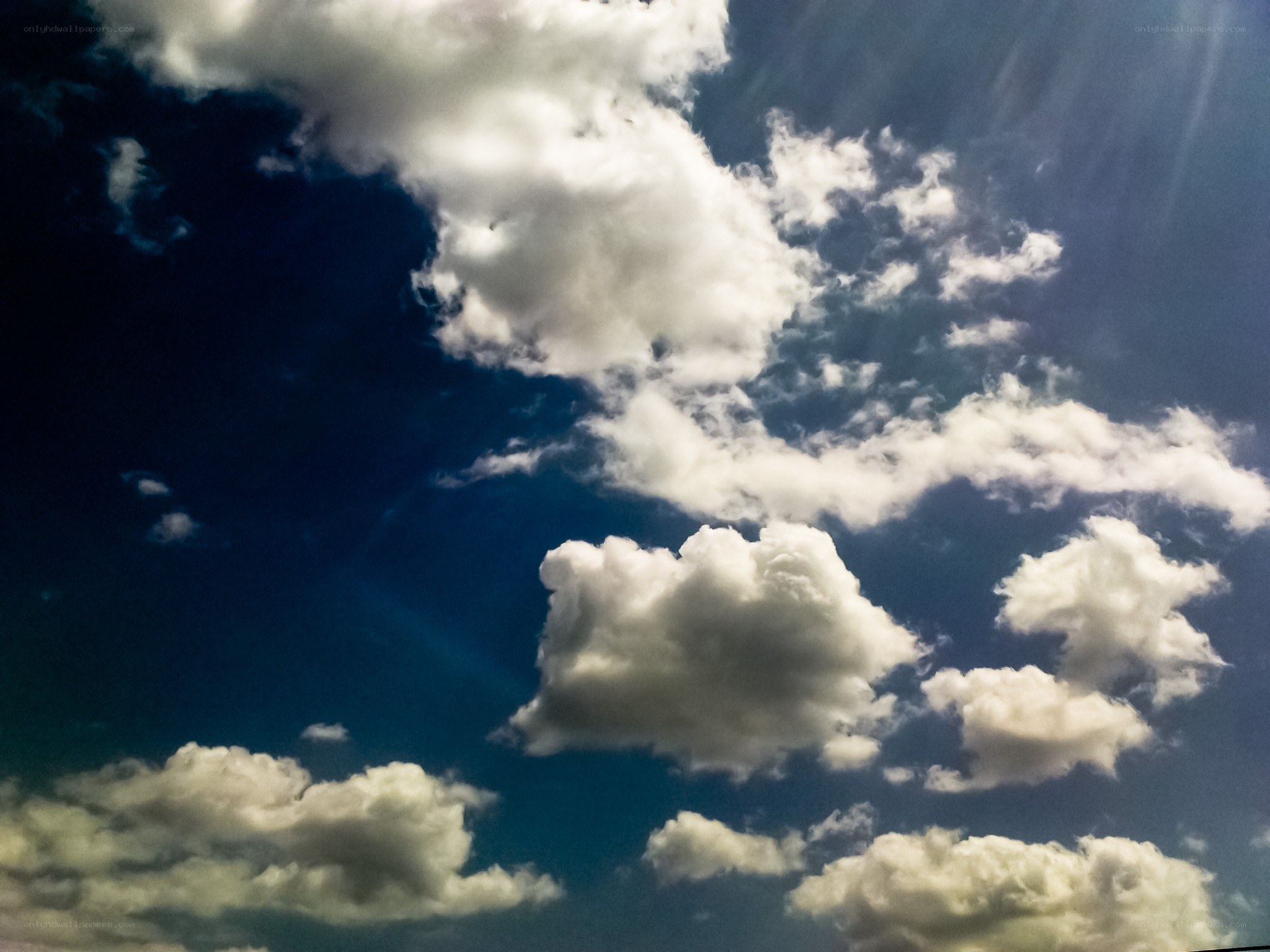 Clouds in a blue sky