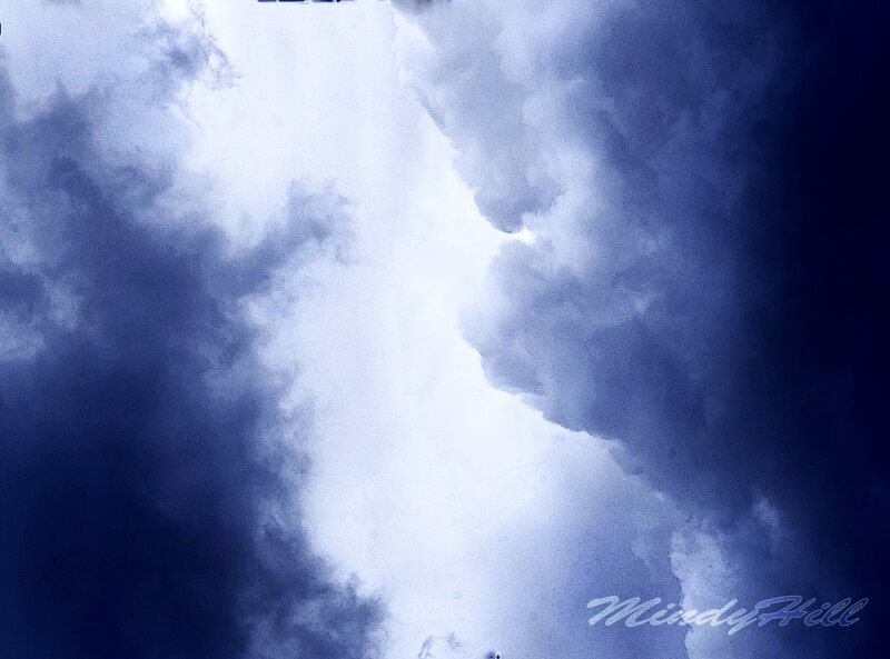Clouds in a Blue Sky — Dramatic, Photograph