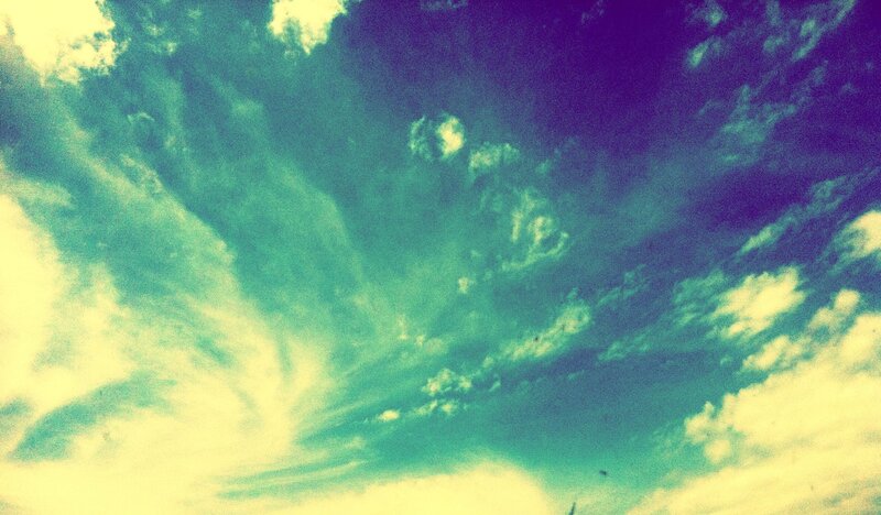 Clouds in a Colorful Sky — Teal
