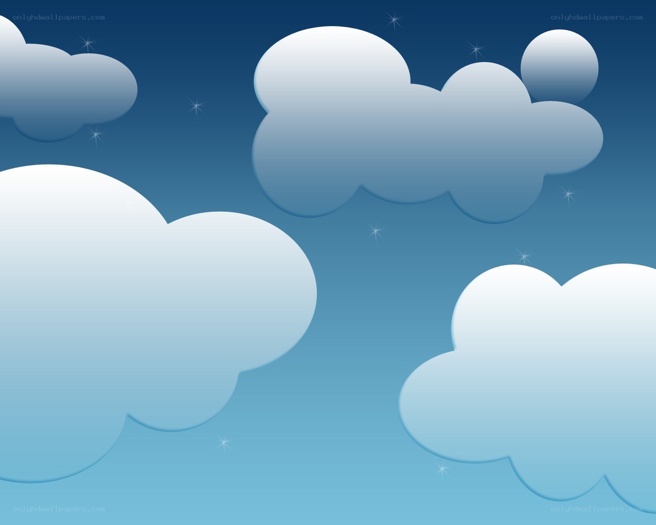 clouds in a starry sky
