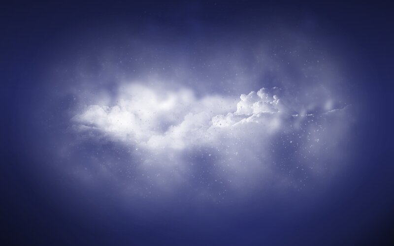 clouds in a starry sky