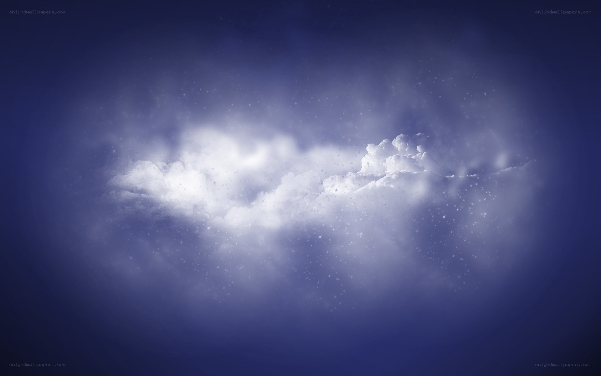 clouds in a starry sky