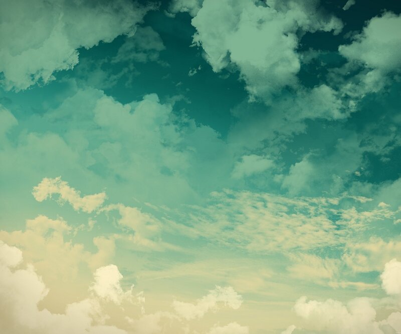 Clouds in a Teal Sky — Serene