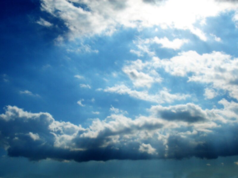Clouds in Blue Sky — Afternoon, Sunlight
