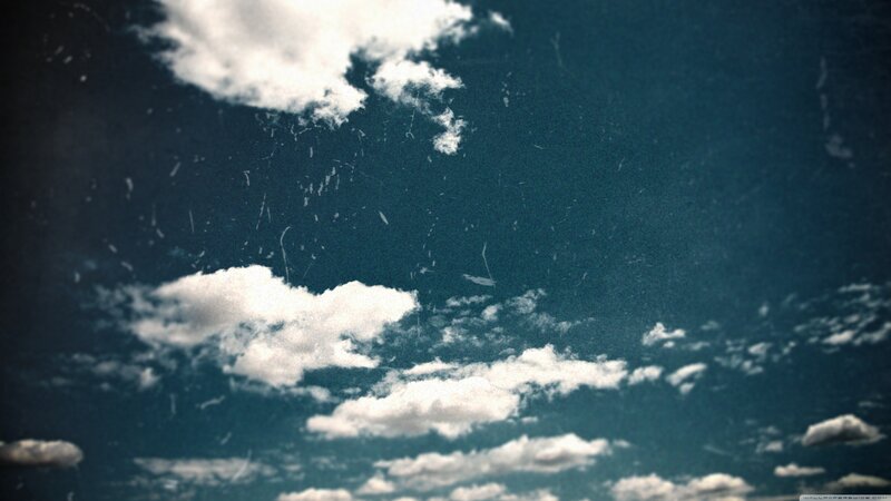 Clouds in Blue Sky — Calm, Afternoon, Photograph, Grain