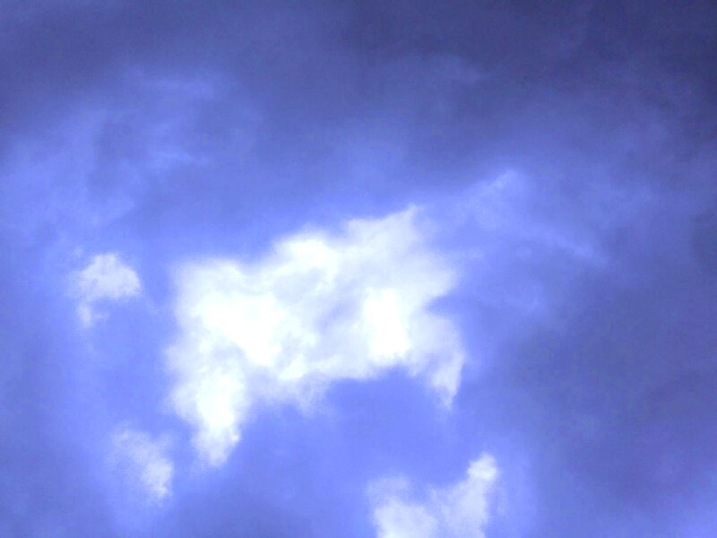 Clouds in Blue Sky — Calm, Photograph