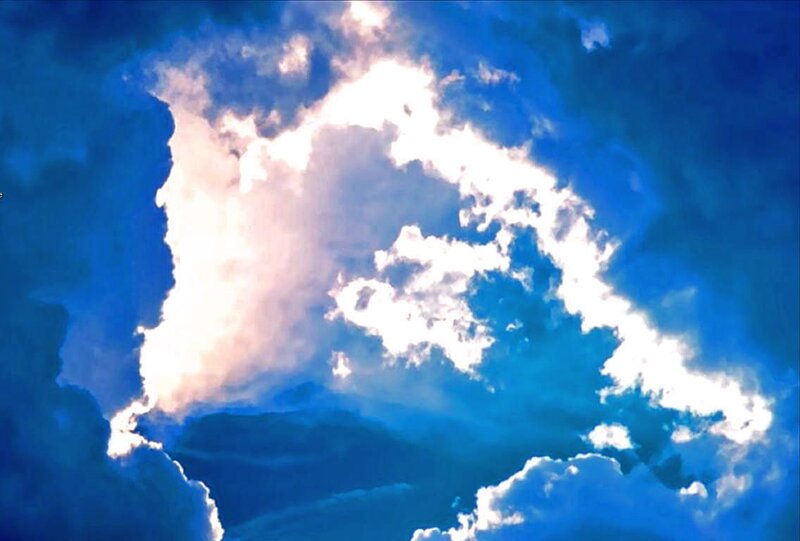 Clouds in Blue Sky — Dramatic, Afternoon, Photograph, Cloud, White