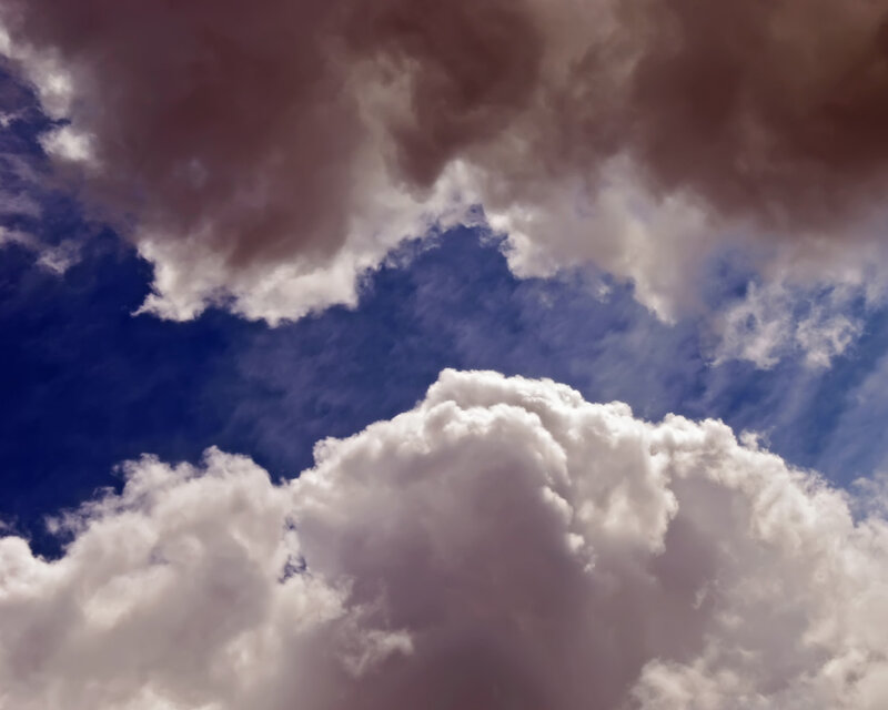Clouds in Blue Sky — Dramatic, Photograph