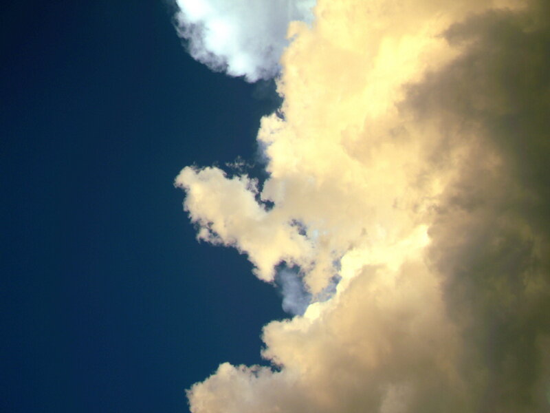 Clouds in Blue Sky — Dramatic, Sunset, Photograph, Cloud