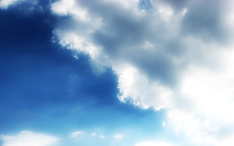 Clouds in Blue Sky — Serene, Afternoon, Photograph, Cloud